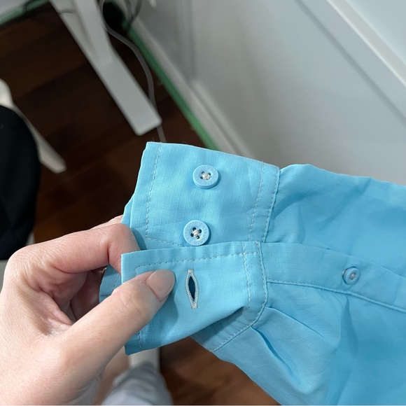 Patagonia long sleeve SOL patrol shirt blue M - Picture 8 of 11